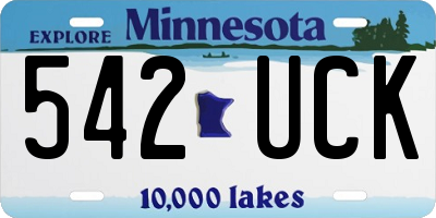 MN license plate 542UCK