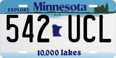 MN license plate 542UCL