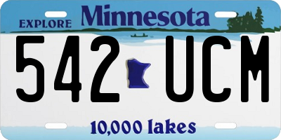 MN license plate 542UCM