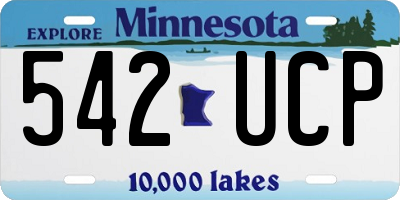 MN license plate 542UCP
