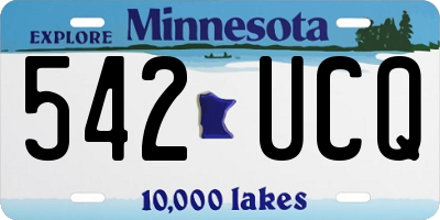 MN license plate 542UCQ