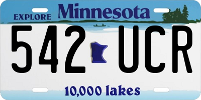 MN license plate 542UCR
