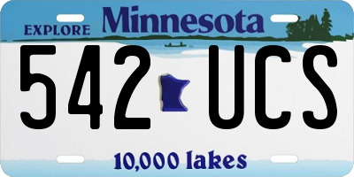 MN license plate 542UCS