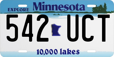 MN license plate 542UCT