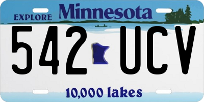 MN license plate 542UCV