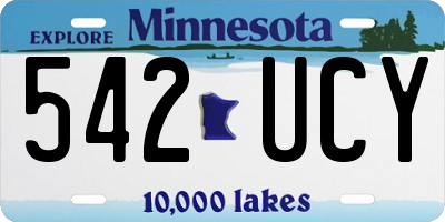 MN license plate 542UCY