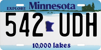 MN license plate 542UDH