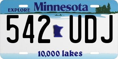 MN license plate 542UDJ