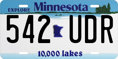 MN license plate 542UDR