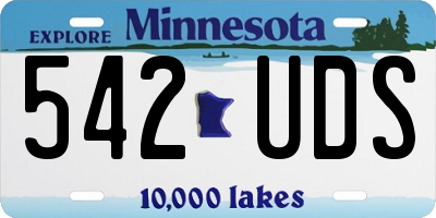 MN license plate 542UDS