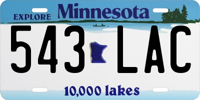 MN license plate 543LAC