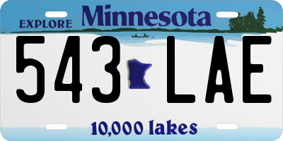 MN license plate 543LAE