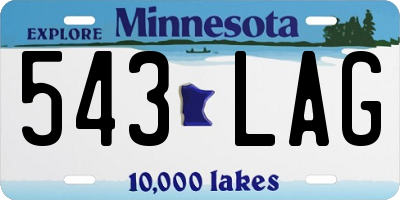 MN license plate 543LAG