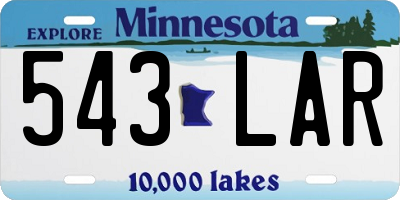 MN license plate 543LAR