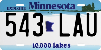 MN license plate 543LAU