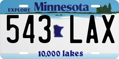MN license plate 543LAX