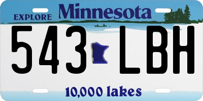 MN license plate 543LBH
