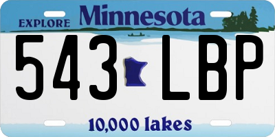 MN license plate 543LBP