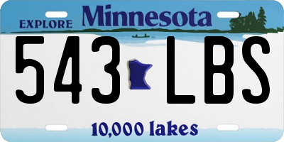 MN license plate 543LBS