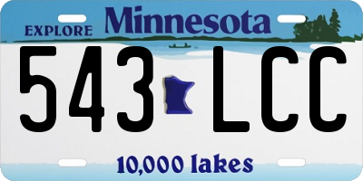 MN license plate 543LCC