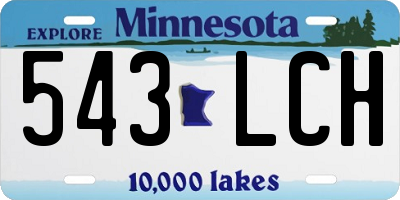 MN license plate 543LCH