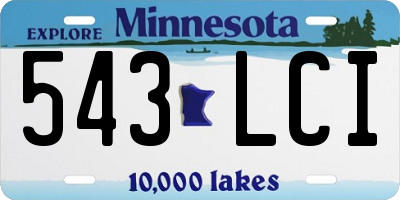 MN license plate 543LCI