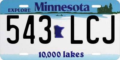 MN license plate 543LCJ