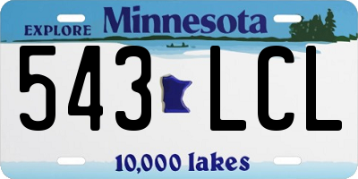 MN license plate 543LCL