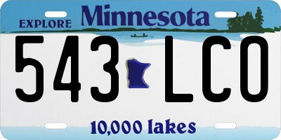 MN license plate 543LCO