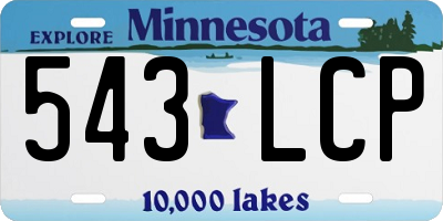 MN license plate 543LCP