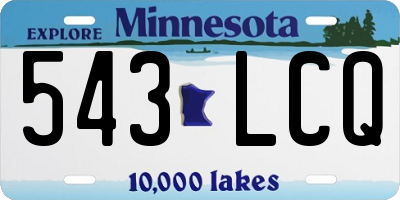 MN license plate 543LCQ