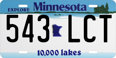 MN license plate 543LCT