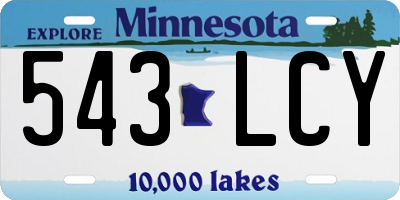 MN license plate 543LCY