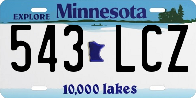 MN license plate 543LCZ