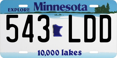 MN license plate 543LDD