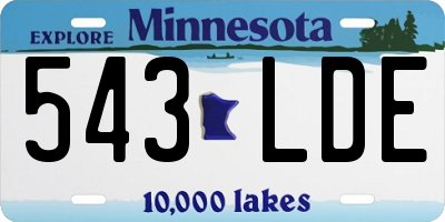 MN license plate 543LDE