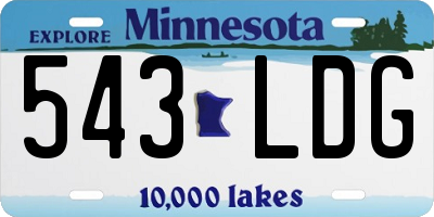 MN license plate 543LDG
