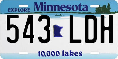 MN license plate 543LDH
