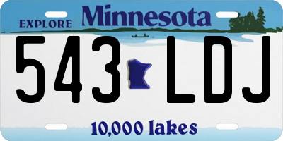MN license plate 543LDJ