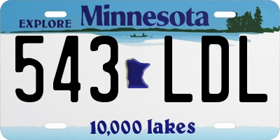 MN license plate 543LDL