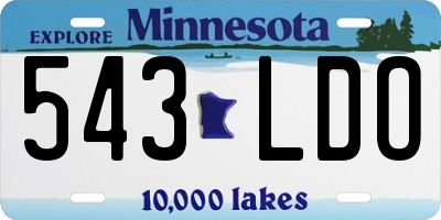 MN license plate 543LDO