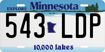 MN license plate 543LDP