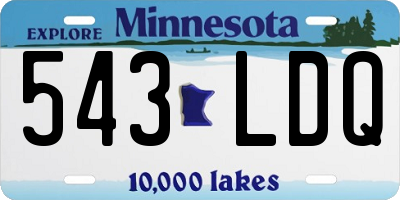 MN license plate 543LDQ