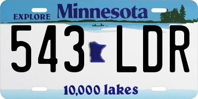 MN license plate 543LDR