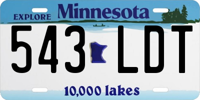 MN license plate 543LDT