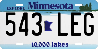 MN license plate 543LEG