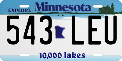MN license plate 543LEU