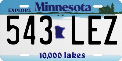 MN license plate 543LEZ