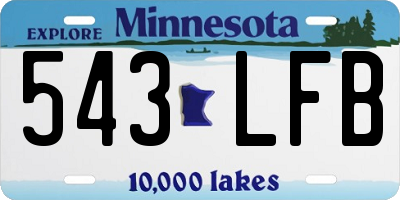 MN license plate 543LFB