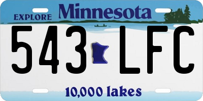 MN license plate 543LFC